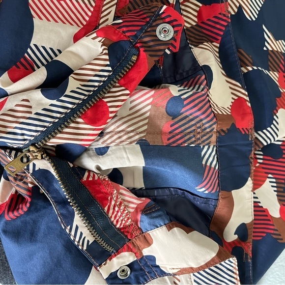 BAPE Plaid Windbreaker SHORTS sz M Red Blue Bathing Ape Japan Polyester - Picture 5 of 9